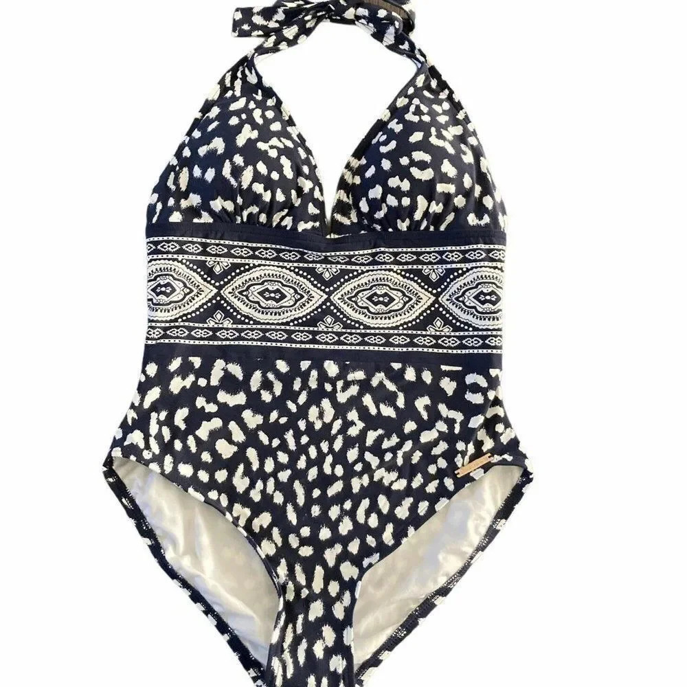 Michael Kors Navy White Print Cruise 8 - Picture 5 of 14